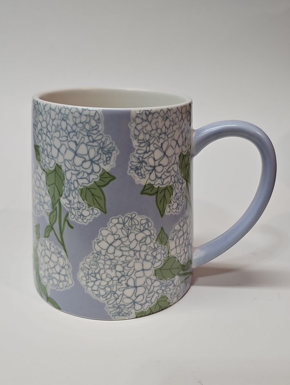 Sewing Down South for HD Designs Hydrangea Floral Ceramic Mug - Light Blue